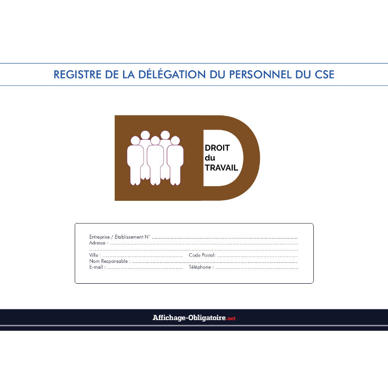 Registre de la délégation du personnel CSE