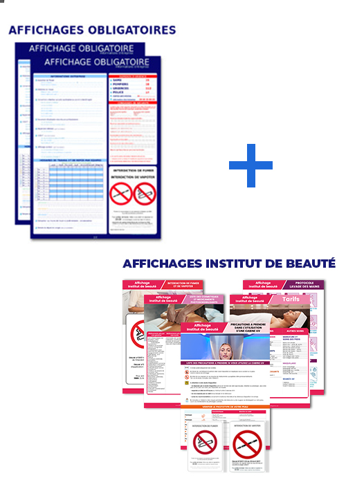 Pack tous les affichages obligatoires inclus SPECIAL INSTITUT DE BEAUTE