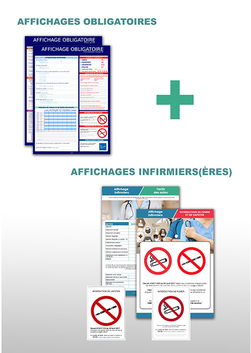 Pack tous les affichages obligatoires inclus SPÉCIAL infirmiers(ères)